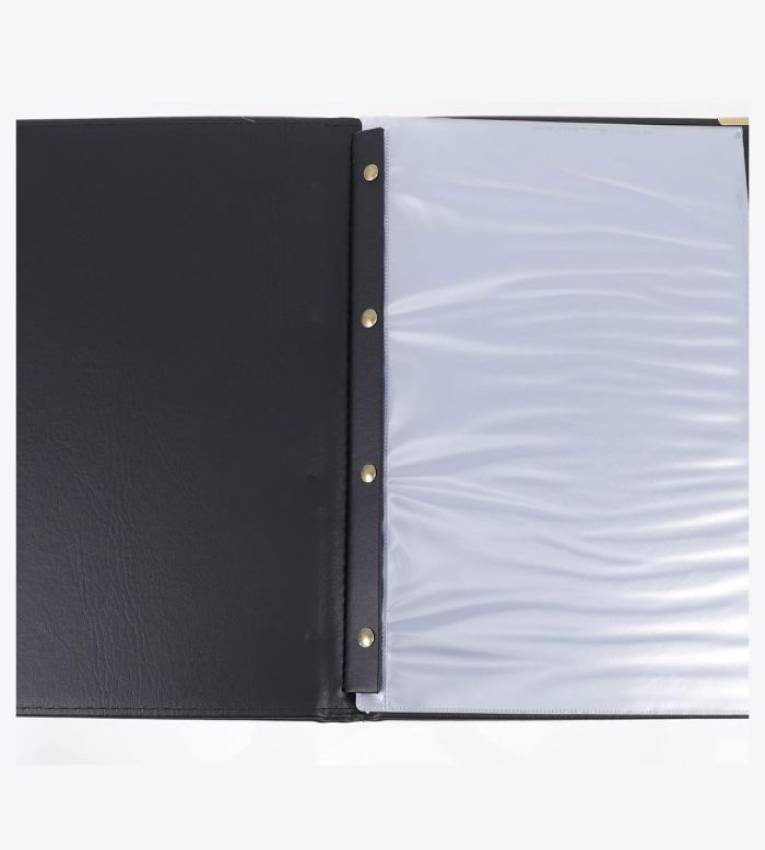 Porte-menu classique en similicuir 14 larges A4